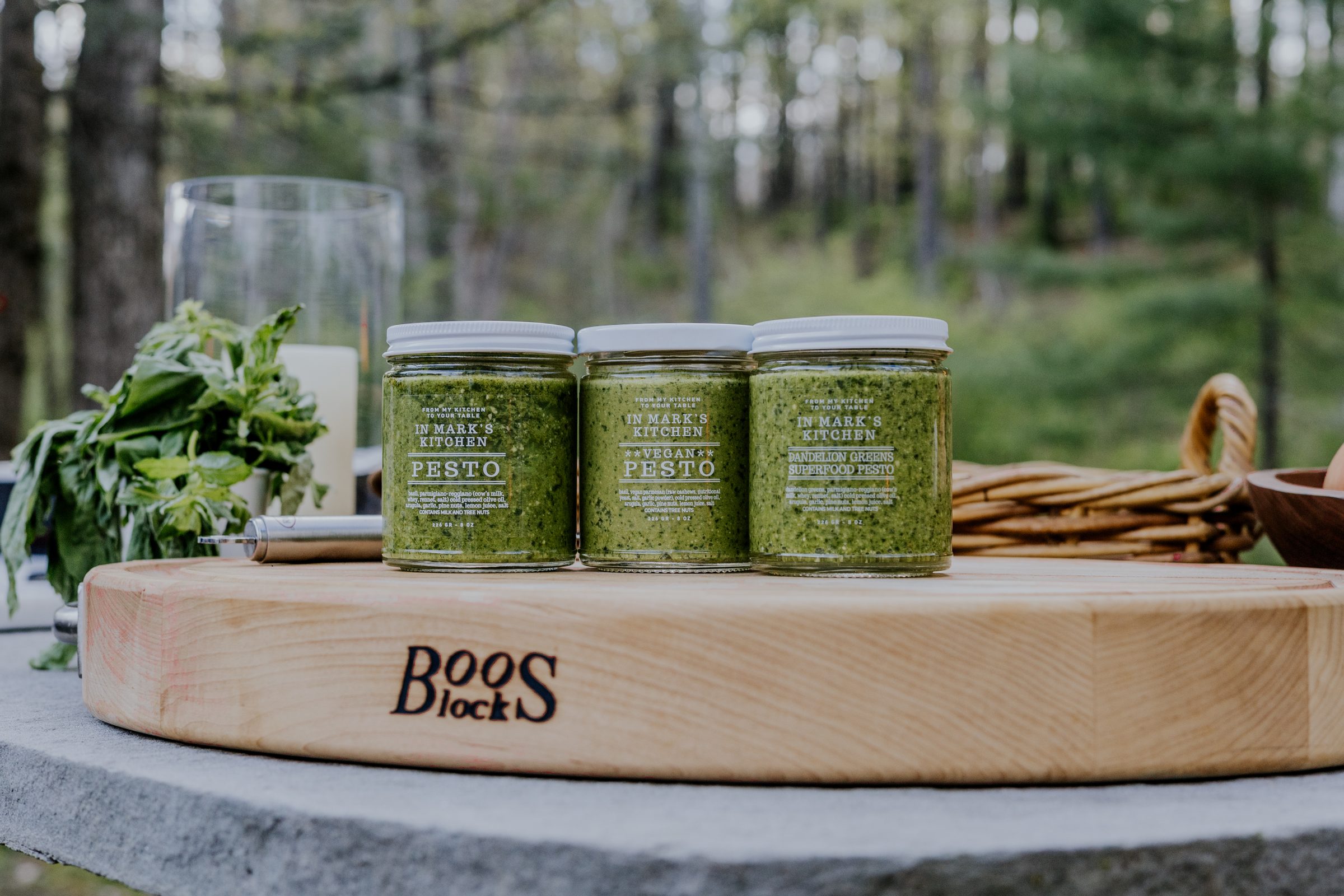 Jars of In Mark's Kitchen pesto